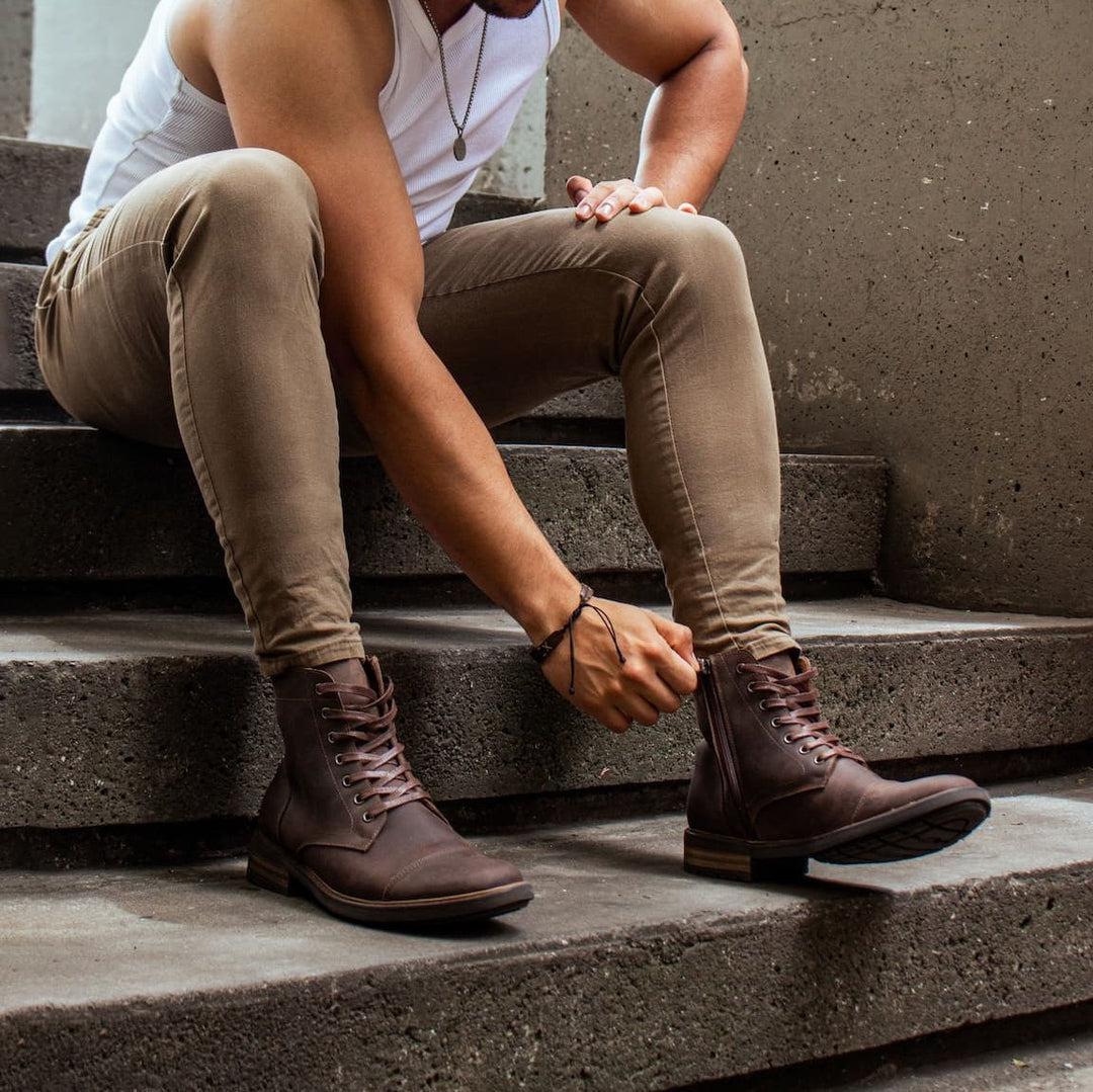 Botas en cuero para hombre