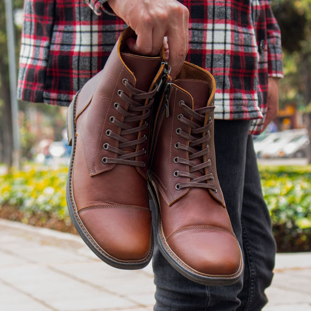 Botas en cuero para hombre